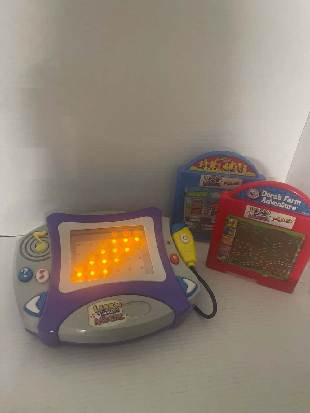 (Fully Works) Fisher-Price Learn Through Music Plus Console with 2 Cartridges
